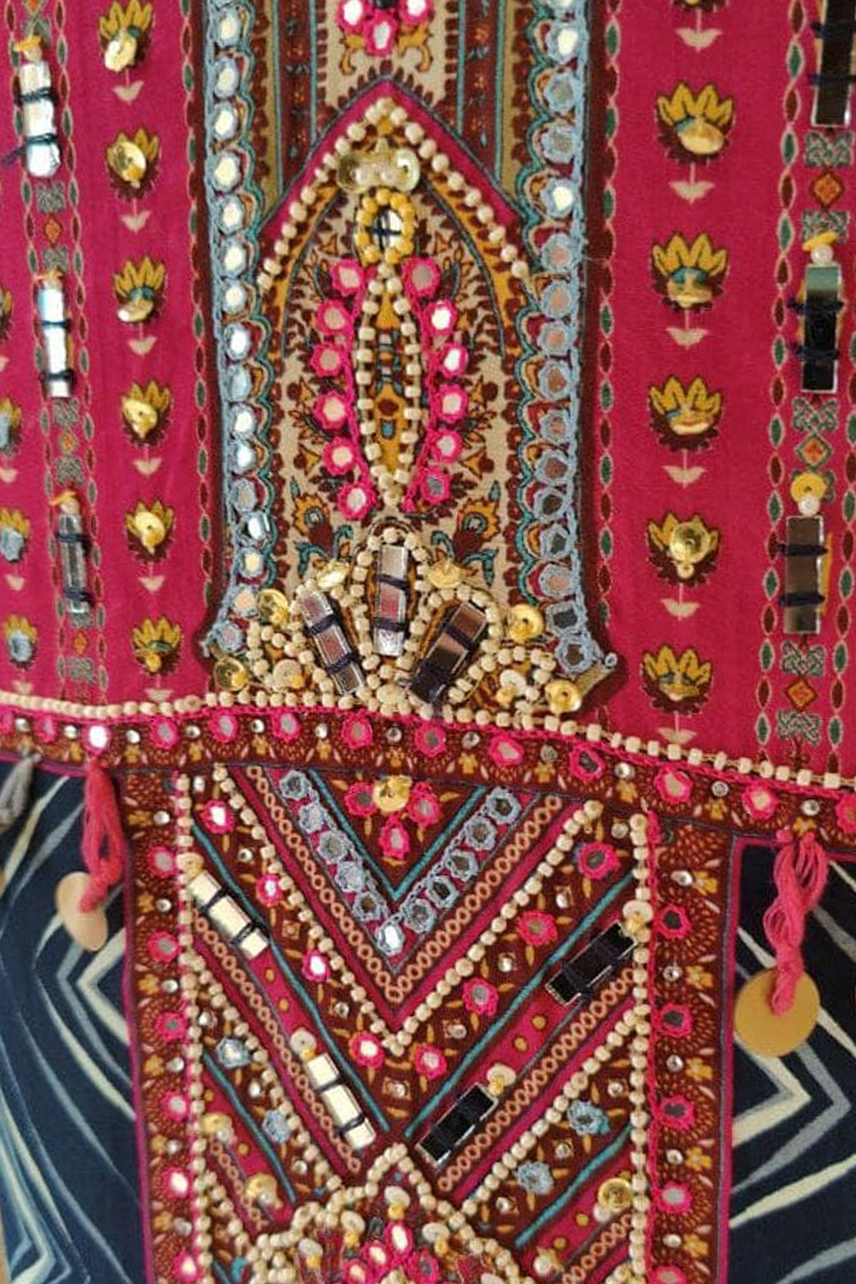 Bandhani Print Kaftan – Indigo Blue